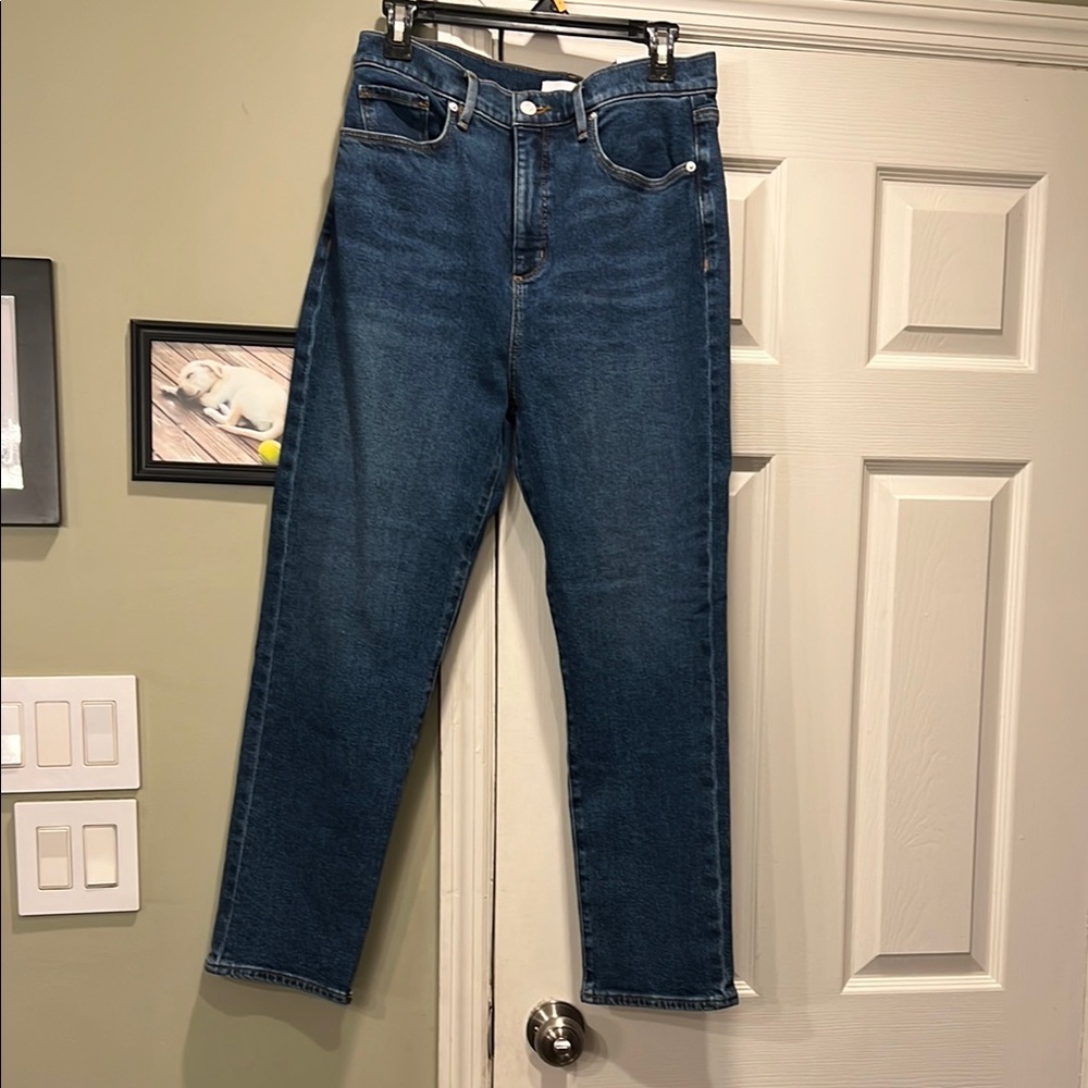 LOFT Blue Ankle Cropped Jeans with Contrasting Stitching
